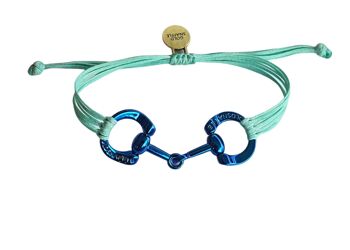 BR3GSB bracelet filet bleu avec mors de cheval 3