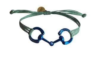 BR3GSB bracelet filet bleu avec mors de cheval 4