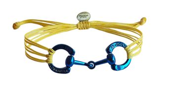 BR3GSB bracelet filet bleu avec mors de cheval 8