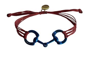 BR3GSB bracelet filet bleu avec mors de cheval 10