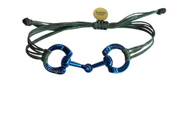 BR3GSB bracelet filet bleu avec mors de cheval 11