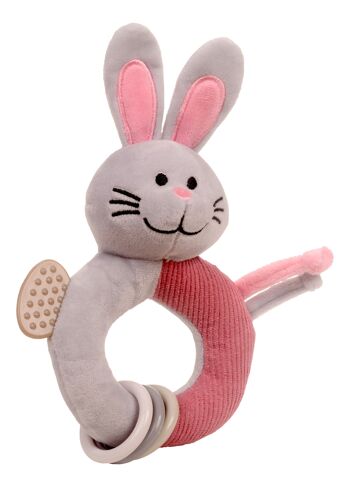 Rabbit Ringaling - premier jouet de bébé - hochet de dentition et jouet froissé 2