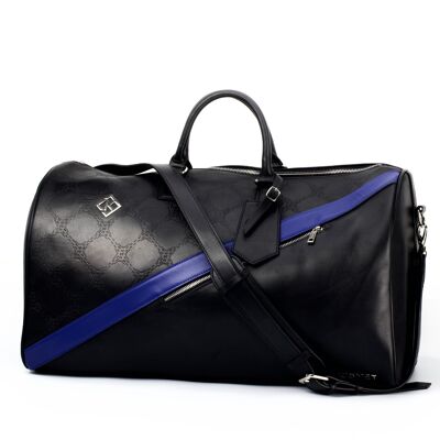 Bolsa de lona con diseño dividido - Azul