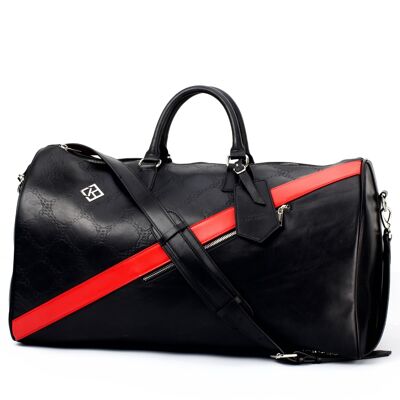 Bolsa de lona con diseño dividido - Rojo