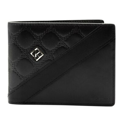 Split Design Wallet - Black