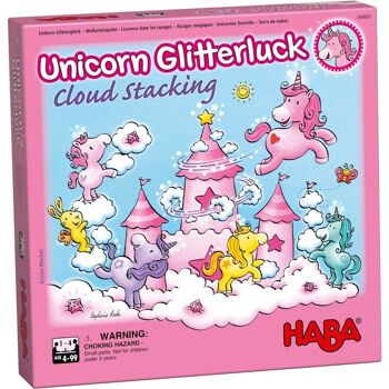 HABA Unicorn Glitterluck - Cloud Stacking - Jeu de société 1