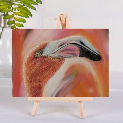 Tierische Aura - Flamingo - Grußkarte