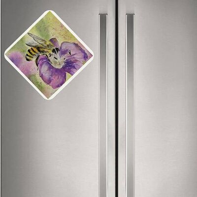 Tierische Aura - Magnet - Hummel auf Blume