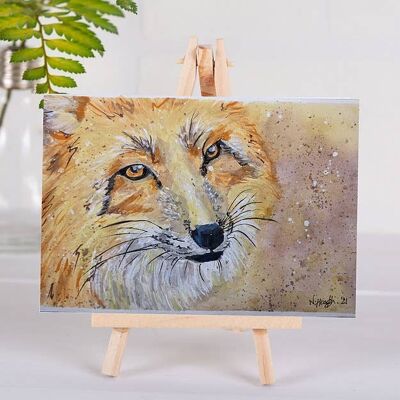 Animal Aura - Red Fox Art - Tarjeta de felicitación