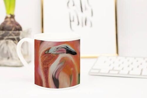Animal Aura- Bone China Mug - Flamingo
