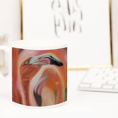 Animal Aura- Bone China Mug - Flamingo