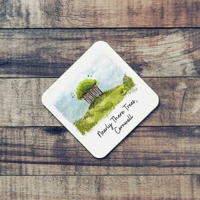 Art of Cornwall Coaster, Nearly There Trees Painting