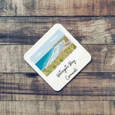 Art of Cornwall Coaster, Watergate Bay Newquay Painting