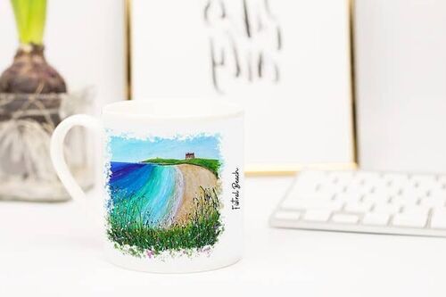 Art of Cornwall, Bone China Mug, Fistral Beach, Newquay