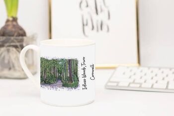 Art de Cornouailles, Bone China Mug, Idless Woods Painting