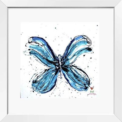 Schmetterlingsmalerei (blau) | Drucken