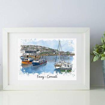 Fowey, Cornouailles Art Print (foweyscape)