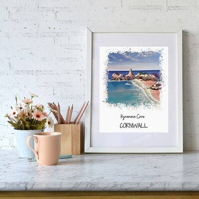 Kynanace Bucht, Cornwall Kunstdruck