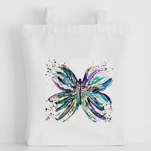 Luxury Canvas Tote Bag, Butterfly Bright, Cornwall
