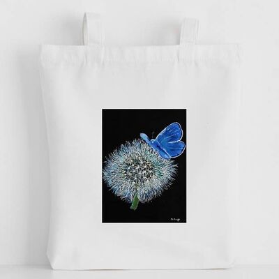 Luxury Canvas Tote Bag, Butterfly Dandelion, Cornwall