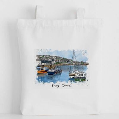 Luxury Canvas Tote Bag, Fowey (foweyscape)