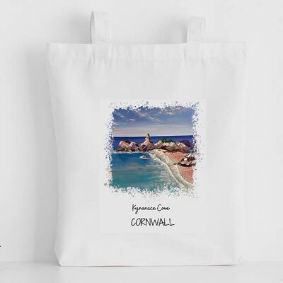 Luxury Canvas Tote Bag, Kynance Cove, Newquay