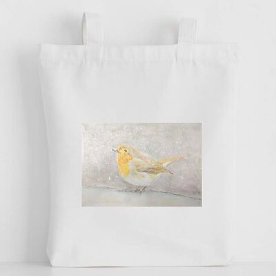 Borsa tote di tela di lusso, Robin in the Snow