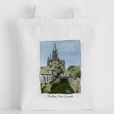 Luxury Canvas Tote Bag, Truro Cathedral Painting