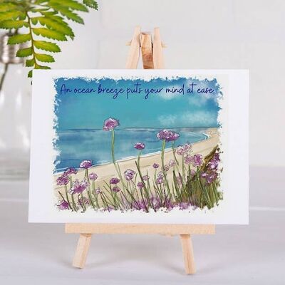 Quote Art from the Heart Greetings Card - Breeze