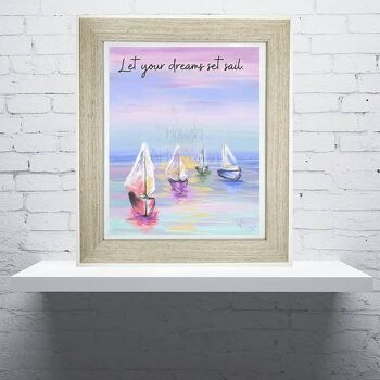 Citation Art Print, mettre les voiles