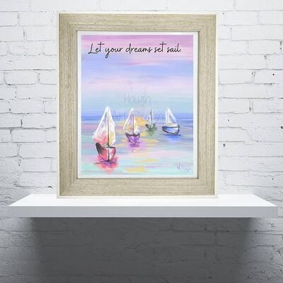 Quote Art Print, Set Sail