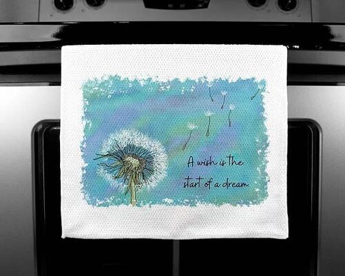 Quote Art Tea Towels - Luxury Handprinted - The Wish