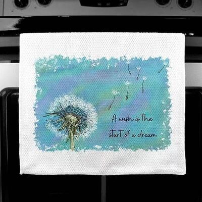 Quote Art Paños de cocina - Lujosos estampados a mano - The Wish