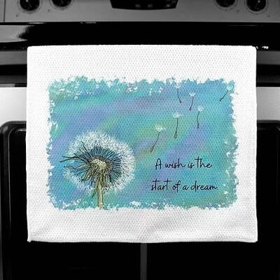 Quote Art Tea Towels - Luxury Handprinted - The Wish