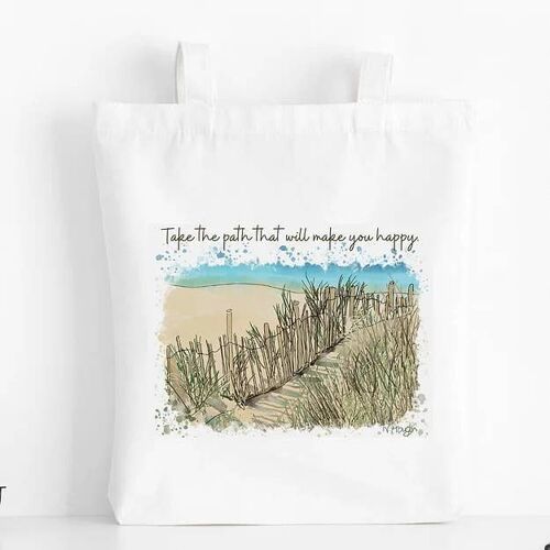 Quote Art Tote Bag, The Path