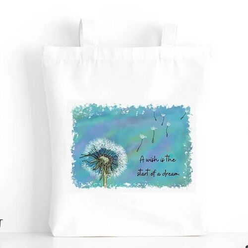 Quote Art Tote Bag, The Wish