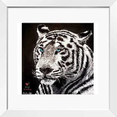 Malerei des weißen Tigers| Drucken