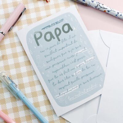 Carte fête des pères & anniversaire - de la part de ton enfant préféré
