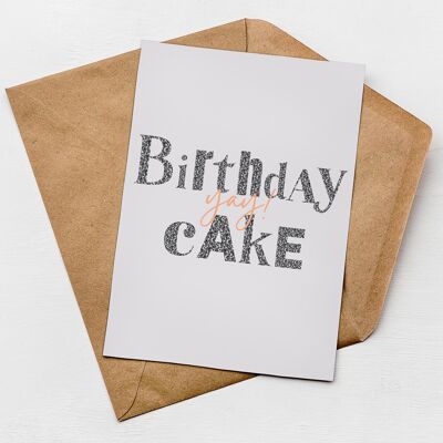 Carte Yay de gâteau d'anniversaire