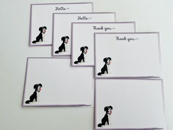 Ensembles de cartes de correspondance doublées de chien adorable 5