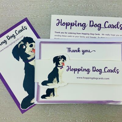Adorables juegos de tarjetas de notas con forro de perro.