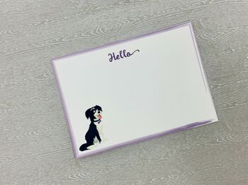 Ensembles de cartes de correspondance doublées de chien adorable 2
