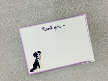 Ensembles de cartes de correspondance doublées de chien adorable 3