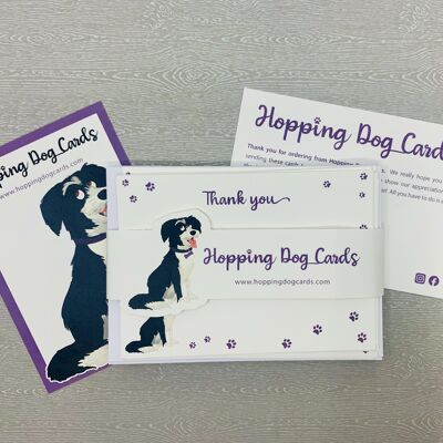 Adorables juegos de tarjetas de notas con patas de perro