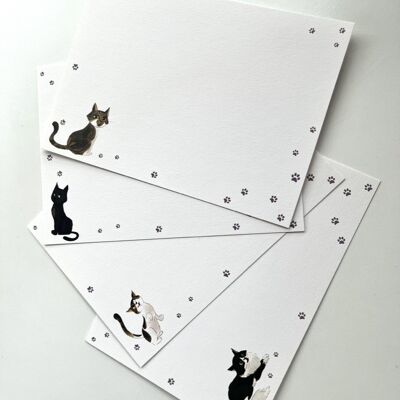Ensembles de cartes de correspondance pattes de chat et chats mignons