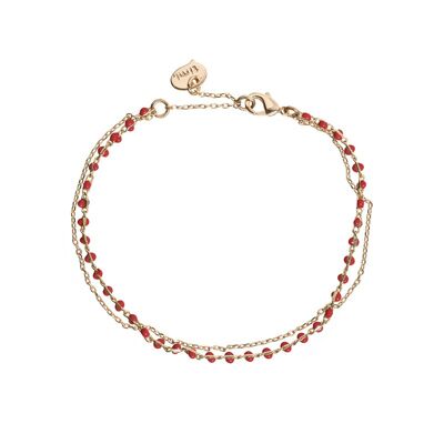 Timi of Sweden | Dubbelt Armband  Pärlor Red | Exclusive Scandinavian design that is the perfect gift for every women