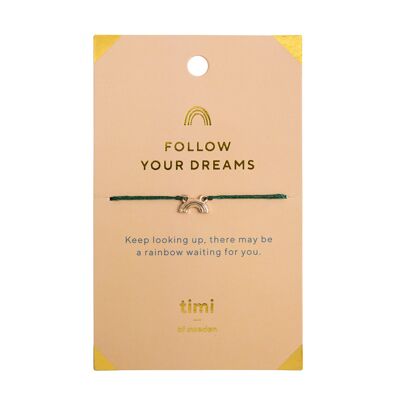 Timi of Sweden | Follow Your Dreams Rainbow Br.,  - Olive | Exclusive Scandinavian design that is the perfect gift for every women