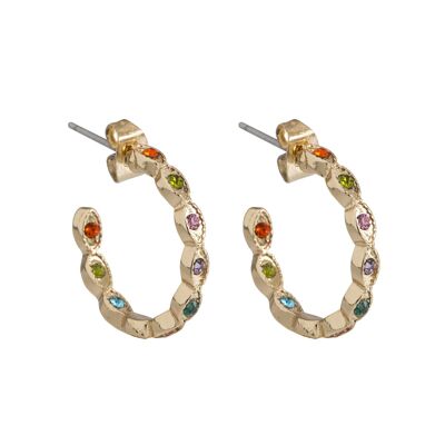 Timi of Sweden | Colorful Chrystals Hoop Earrings -  | Exclusive Scandinavian design that is the perfect gift for every women