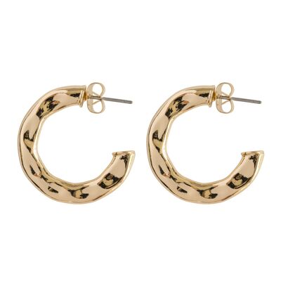 Timi of Sweden | Flat Hammered Hoop Earring-  | Exclusive Scandinavian design that is the perfect gift for every women