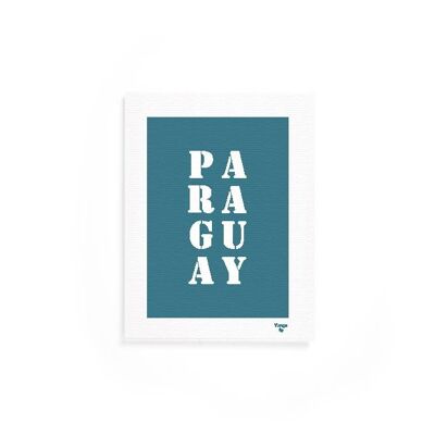 Affiche "Paraguay" bleue